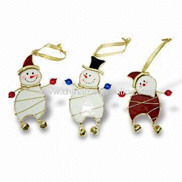 Stained Glass Snowman Ornament, Fashion Pendants, Christmas Ornaments, Different Specifications