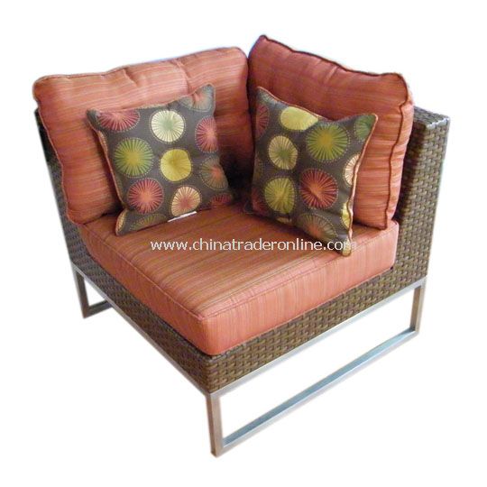 STAINLESS STEEL chair with wicker