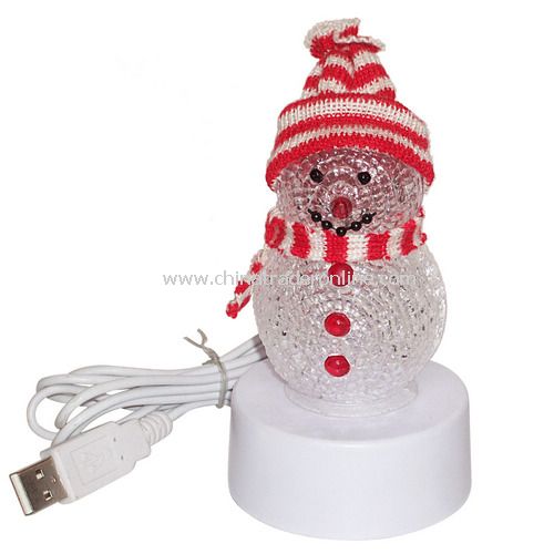 USB 7 COLOR SNOWMAN MUSIC OPTIONAL from China