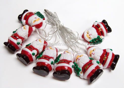 USB Santa Claus decorate light 8pcs 7 colors change LED with santa from China