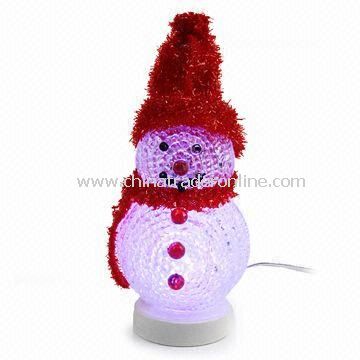 USB Snowman with LED Light, Built-in LED that Cycle through Multi-color, Nice Christmas Gifts