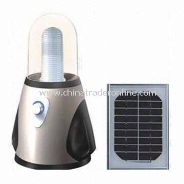 141mm Camping Lanterns with AC Rechargeable Adaptor and 3W Mono-crystalline Silicon Solar Panel from China