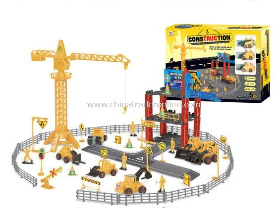 construction engineering Pretend Sets with 3 engineering plastic cars