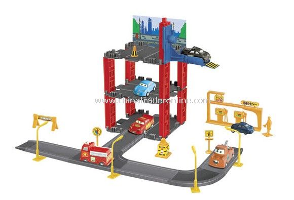 Parking lot Pretend Sets, Park & Play Service Garage with 3 cars