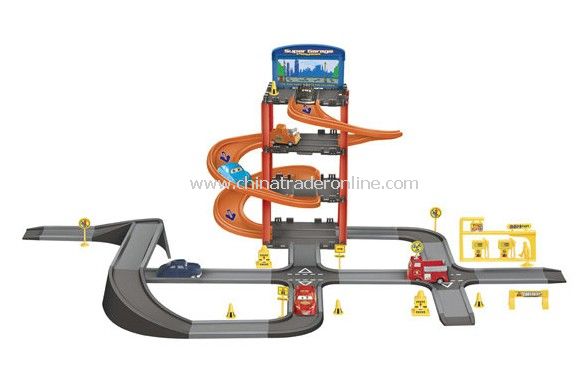 Parking lot Pretend Sets, Park & Play Service Garage with 6 cars