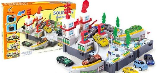 Since outfit variant gas station with two cars included from China