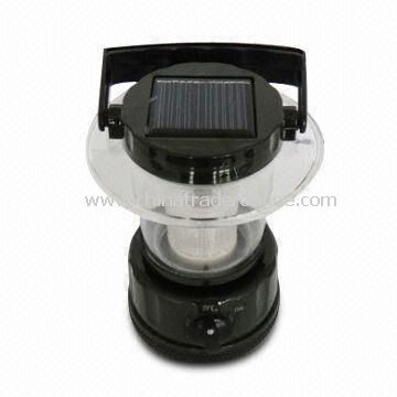 Solar Camping Lantern with Solar Panel, AC Charger and NiCd Battery from China