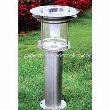 Solar Lawn Light, Made of Stainless Steel, with 1,000mA x 3 Capacity