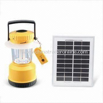 Solar LED Camping Lantern, Made of ABS Material, Operated by 1.2V/1,800mAh NiMH Rechargeable Battery