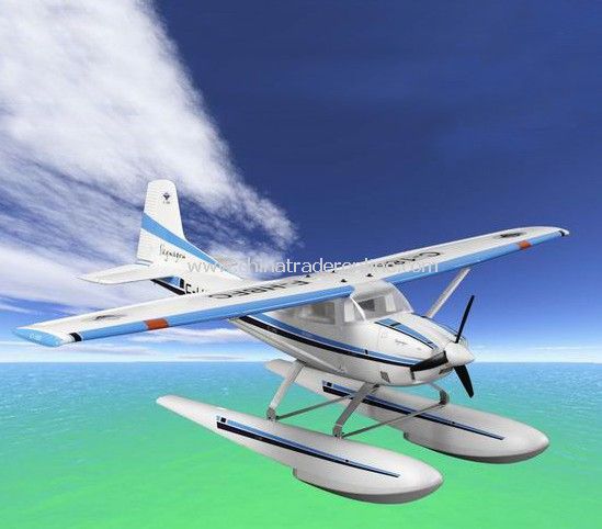4ch RC airplane Cessna185 with pontoon