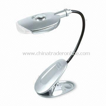 Clip Book Light with 2 x LED Bulb and Flexible Neck, Suitable for Gifts and Premiums