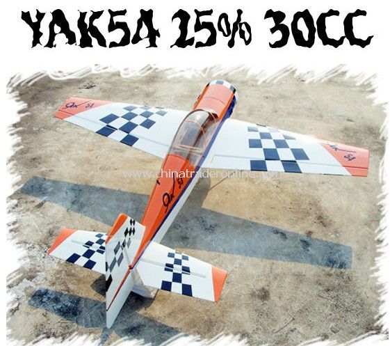 GASOLINE Airplane Model - YAK54 25% 30CC
