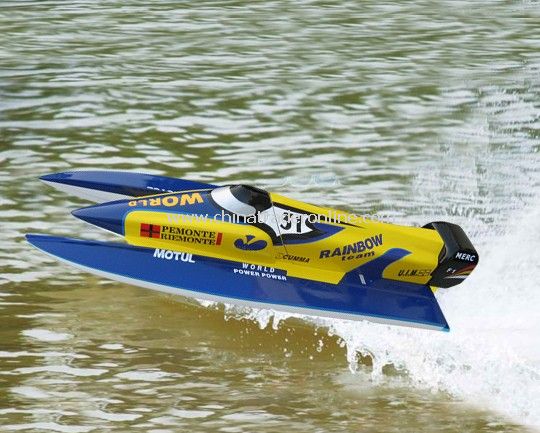 RC gasoline powered F1 Boat, 1300mm long - RTR from China