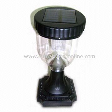 Solar Table Lamp, Customized Requests Welcomed, Made of Plastic + Solar Battery Panel