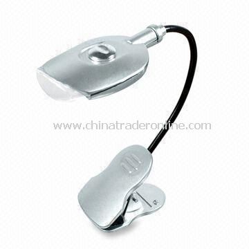 LED Reading Light, with Clip and Flexible Neck, Ideal for Gifts and Premiums