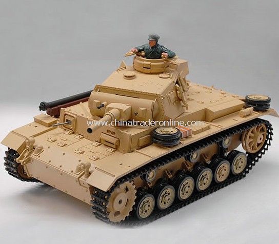 1:16 TauchPanzer III Ausf.H Real RC Smoking Battle Tank with Sound from China