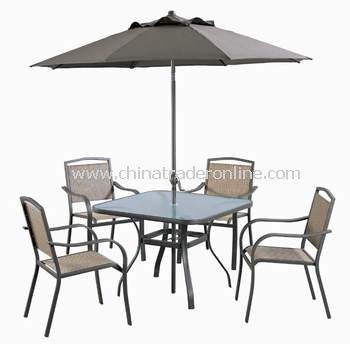 Opp Patio Furniture 6pc Outdoor Sling Folding Dining Sets