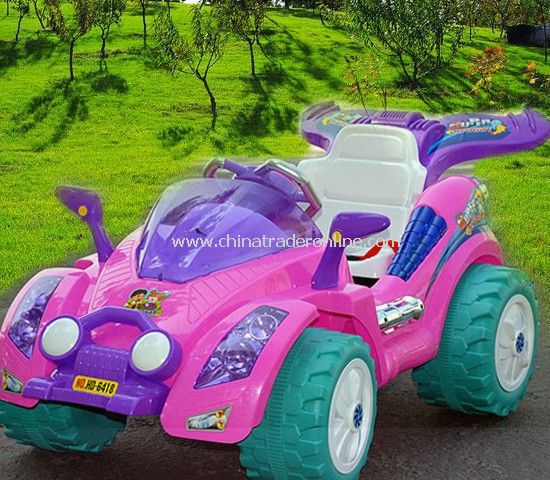 Pink Kids Ride on Car Battery Powered Phantom Racer Truck w/ Remote Control from China