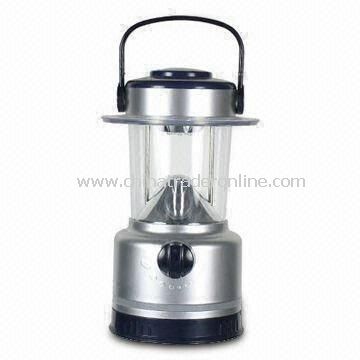 18 LED Camping Lantern with Dry Battery Power Source, and Made of ABS