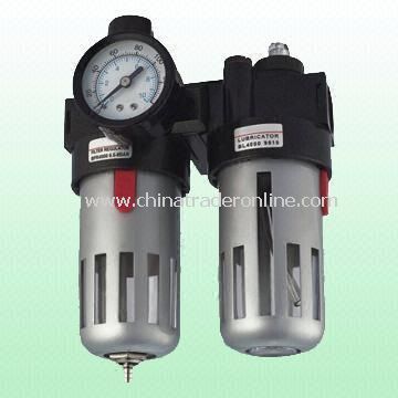 Air Regulator/Filter/Lubricator with 220psi Maximum Pressure, Measures 1/4, 3/8 and 1/2-inch