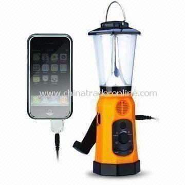 Camping Lantern with FM Radio, Mobile Phone Charger and Siren Functions from China