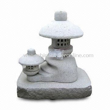 Carved Stone Lantern for Garden Decoration, Available in Various Sizes from China