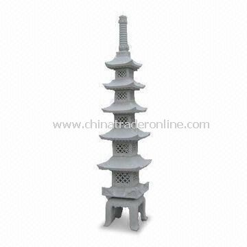 Carved Stone Lantern for Garden Decoration, Available in Various Sizes from China