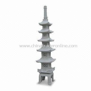 Carved Stone Lantern for Garden Decoration, Available in Various Sizes