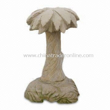 Decorative Stone, Coconut Tree or Palm Shapes, Made of Rust Stone, Suitable for Garden