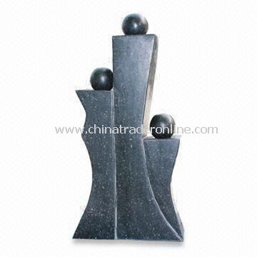 Family Shape Fountain, Stone Garden Ornaments, 3-LED Lights and Water Outlets, Ideal for Decoration from China