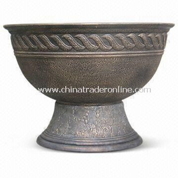 Fiber-clay Heat-resistant Garden Urn Planter with Mixed Material, Available in Various Sizes from China