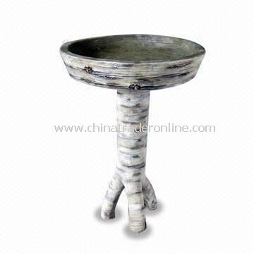 Garden Bird Bath with 20.5-inch Height, Made of Fiberglass from China