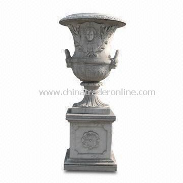 Garden Planters Flowerpot, Made of Natural, Marble, Sandstone, Granite and Limestone from China