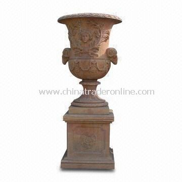 Garden Stone Flower Pot with Polished and Honed Surface Finishing, Suitable for Decoration