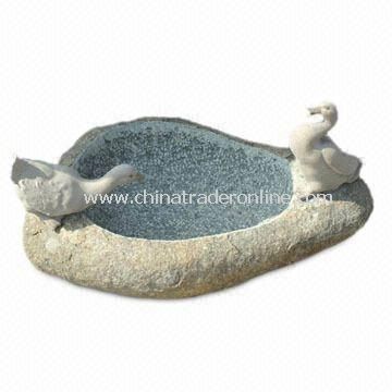 Granite Bird Bath, Customized Colors and Sizes are Accepted