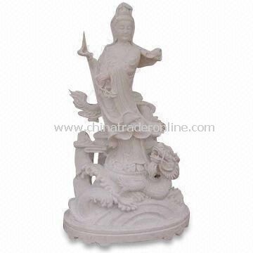 Stone Buddha Sculpture, Suitable for Garden Decoration, Made of Natural Solid Marble