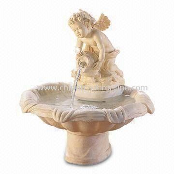 Stone Fountain, Granite, Marble and Sandstone Materials Available, Suitable as Garden Decoration from China