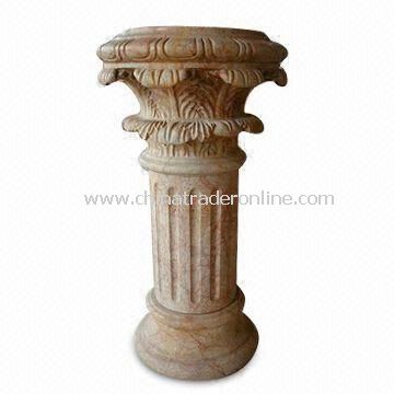 Stone Pedestal Carving, Used for Garden Decorations