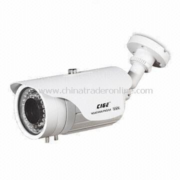 Waterproof IR Camera with 1/3-inch Sony Ex-view CCD and IR Cut Filter External Varifocal Lens from China