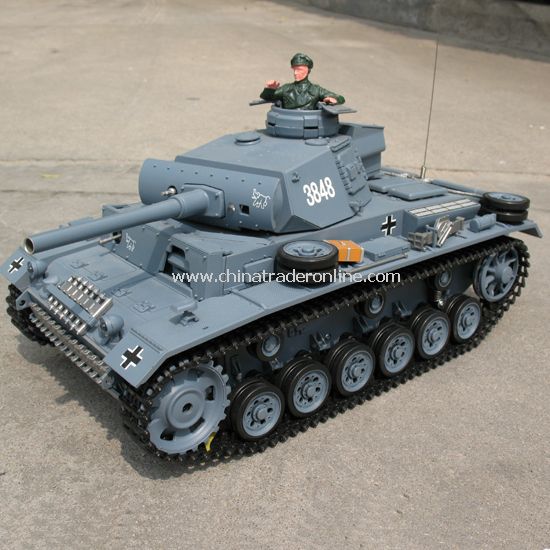 1:16 RC tank - PANZERKAMPFWAGEN III with smoking , sound and lights from China