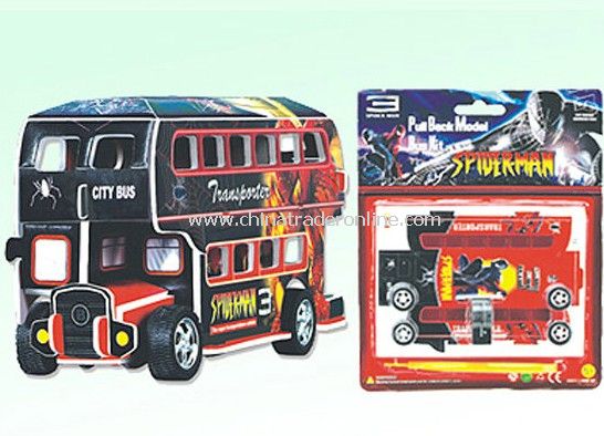3D PUZZLE BUS PULL BACK 4 STYLES from China