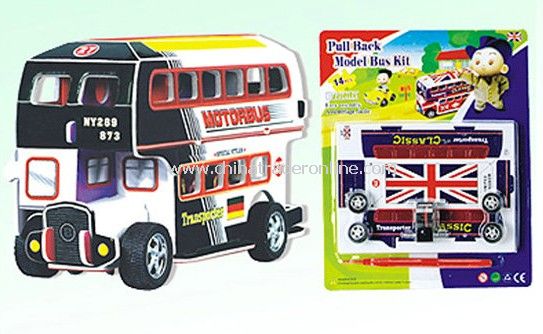 3D PUZZLE BUS PULL BACK 4 STYLES from China