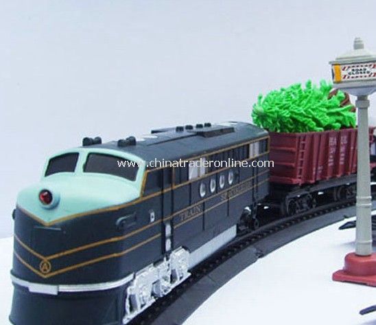 Electric toy train toy train track with a music band lights from China