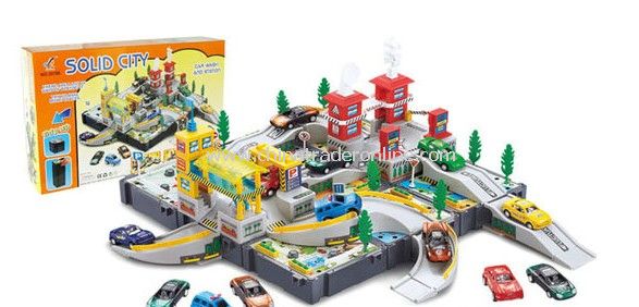 gas stations/washing field with 4 cars included