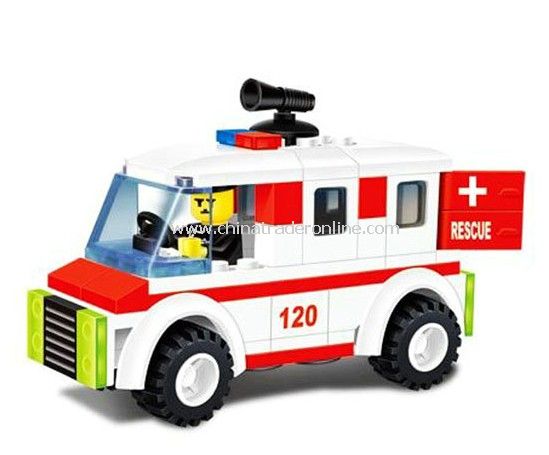 fire fighting car toy bricks, building blocks