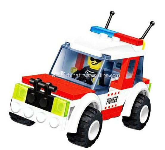 fire fighting car toy bricks, building blocks