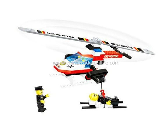 fire fighting HELICOPTER toy bricks, building blocks from China