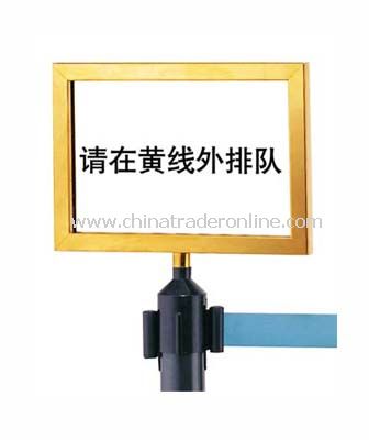 SIGN FRAME FOR RETRACTABLE BELT STANCHIONS from China