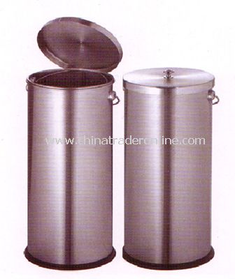 STIANLESS STEEL WASTE BIN WITH COVER from China