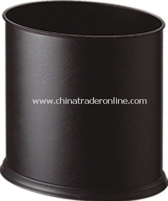 SYNTHETIC LEATHER SINGLE LAYER OVAL ROOM DUSTBIN from China